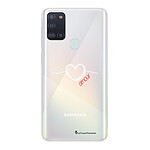 LaCoqueFrançaise Coque Samsung Galaxy A21S 360 intégrale transparente Motif Coeur Blanc Amour Tendance