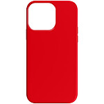 Avizar Coque pour iPhone 15 Pro Max Silicone Semi-rigide Finition Douce au Toucher Fine  Rouge