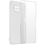 Avizar Coque pour Xiaomi Redmi Note 9T 5G Souple et Film Verre Trempé Dureté 9H Transparent