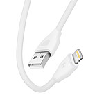 Inkax Câble USB vers Lightning 2.1A Charge et Synchro Rapide 20cm CK21  Blanc
