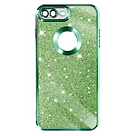 Avizar Coque pour iPhone 7 Plus et 8 Plus Paillette Amovible Silicone Gel  Vert