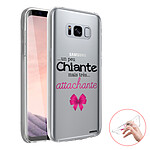 Evetane Coque Samsung Galaxy S8 Plus 360 intégrale transparente Motif Un peu chiante tres attachante Tendance