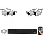 EC-VISION Kit vidéo surveillance IP 4 caméras tubes POE 5 MegaPixels