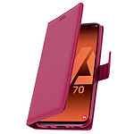 Avizar Housse Samsung Galaxy A70 Etui Protection Support Vidéo Rangement Carte rose