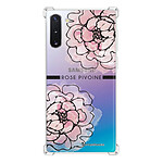 LaCoqueFrançaise Coque Samsung Galaxy Note 10 anti-choc souple angles renforcés transparente Motif Rose Pivoine