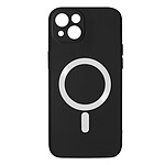 Avizar Coque pour iPhone 14 Plus Compatible Magsafe Protection Semi Rigide Soft-Touch  noir