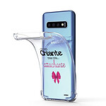 Evetane Coque Samsung Galaxy S10 Plus anti-choc souple angles renforcés transparente Motif Un peu chiante tres attachante