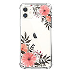 Evetane Coque iPhone 11 anti-choc souple angles renforcés transparente Motif Fleurs roses