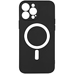 Avizar Coque MagSafe pour iPhone 13 Pro Max Soft Touch Finition Mate Bords Surélevés  noir