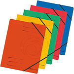 HERLITZ Pack 5 chemises A4 Colorspan Elastique easyorga A4 carton lustré Assorties