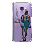 LaCoqueFrançaise Coque Samsung Galaxy S9 anti-choc souple angles renforcés transparente Motif Working girl