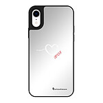 LaCoqueFrançaise Coque iPhone XR miroir Coeur Blanc Amour Design