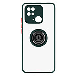 Avizar Coque pour Xiaomi Redmi 10C Bi-matière Bague Métallique Support Vidéo vert