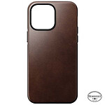 NOMAD- Coque Modern Cuir Horween pour iPhone 14 Pro Max marron