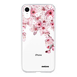 Evetane Coque iPhone Xr silicone transparente Motif Cerisier ultra resistant