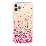 Evetane Coque iPhone 11 Pro Max silicone transparente Motif Confettis De Coeur ultra resistant
