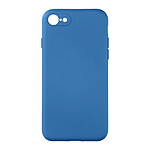 Avizar Coque iPhone SE 2022 / 2020 et 8 / 7 Silicone Semi-rigide Soft Touch bleu nuit