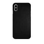 Evetane Coque iPhone Xs Max effet cuir grainé noir