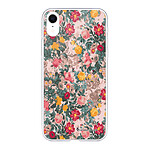 LaCoqueFrançaise Coque iPhone Xr 360 intégrale transparente Motif Fleurs Beige et Rose Tendance