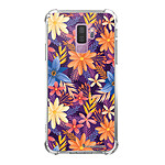 LaCoqueFrançaise Coque Samsung Galaxy S9 Plus anti-choc souple angles renforcés transparente Motif Fleurs violettes et oranges