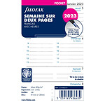 FILOFAX Recharge format pocket Semaine sur deux pages avec Heures - français - 2023