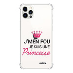 Evetane Coque iPhone 12/12 Pro anti-choc souple angles renforcés transparente Motif Je suis une princesse