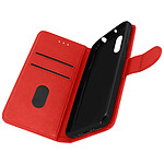 Avizar Étui Samsung Galaxy Xcover 5 Protection avec Porte-carte Fonction Support rouge