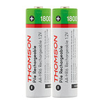 Thomson-Pack 2x piles rechargeables HR06 AA 1800 mAh - Thomson