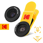 Kodak Kit Objectif  pour Smartphone 2 en 1 Grand Angle 100° / Macro 15X
