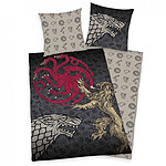 Game Of Thrones - Parure de lit Logos Game Of Thrones 135 x 200 cm / 80 x 80 cm