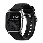 Nomad Bracelet pour Apple Watch 1-9/SE/ Ultra/Ultra 2 Noir / Argent