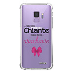 Evetane Coque Samsung Galaxy S9 anti-choc souple angles renforcés transparente Motif Un peu chiante tres attachante