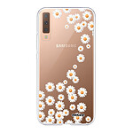 Evetane Coque Samsung Galaxy A7 2018 silicone transparente Motif Marguerite ultra resistant