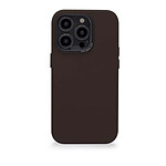 DECODED-Coque cuir pour iPhone14 Pro Chocolat