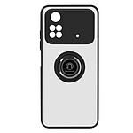 Avizar Coque pour Xiaomi Poco M4 Pro Bi-matière Bague Métallique Support Vidéo  Noir