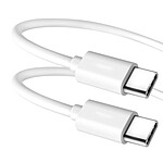 Google Câble USB-C vers USB-C,  Original avec Charge et Synchronisation, Blanc 1m