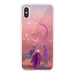 Evetane Coque iPhone Xs Max silicone transparente Motif Attrape rêve rose ultra resistant