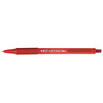 Bic stylo à bille rétractable Soft Feel clic grip, rouge