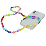 Avizar Bijou Téléphone Bracelet Love et Perles 65cm Collection Lovely Multicolore