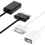 Avizar Adaptateur OTG vers USB Femelle pour Samsung Galaxy Tab 2 / Tab Femelle Noir ou Blanc