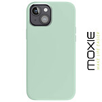 Moxie Coque pour iPhone 15 Semi-rigide Intérieur Microfibre Bords Surélevés Vert Pâle