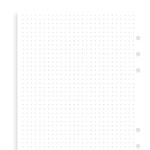 FILOFAX Feuille de notes à points format A5 coloris pois blancs