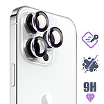 Avizar Film Caméra iPhone 14 Pro et 14 Pro Max Dureté 9H Contour Métal violet  Transparent