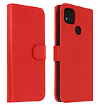 Avizar Étui Xiaomi Redmi 9C Protection avec Porte-carte Fonction Support Rouge