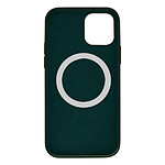 Avizar Coque pour iPhone 12 Mini Magsafe Silicone semi-rigide Anti-traces Vert