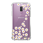 Evetane Coque Samsung Galaxy S9 Plus anti-choc souple angles renforcés transparente Motif Marguerite