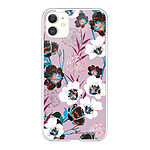 LaCoqueFrançaise Coque iPhone 11 360 intégrale transparente Motif Fleurs parme Tendance