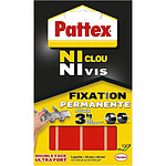 PATTEX Pochette 10 pastilles adhésives ULTRA FORT 20x40 mm Ni Clou Ni Vis