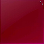 NAGA Tableau en verre trempé magnétique 45 x 45 cm coloris rouge
