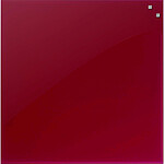 NAGA Tableau en verre trempé magnétique 45 x 45 cm coloris rouge